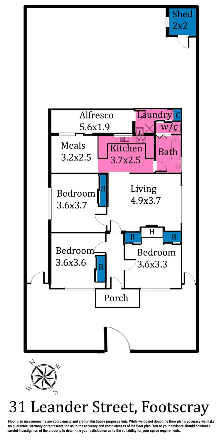 Floorplan of Homely house listing, 31 Leander Street, Footscray VIC 3011