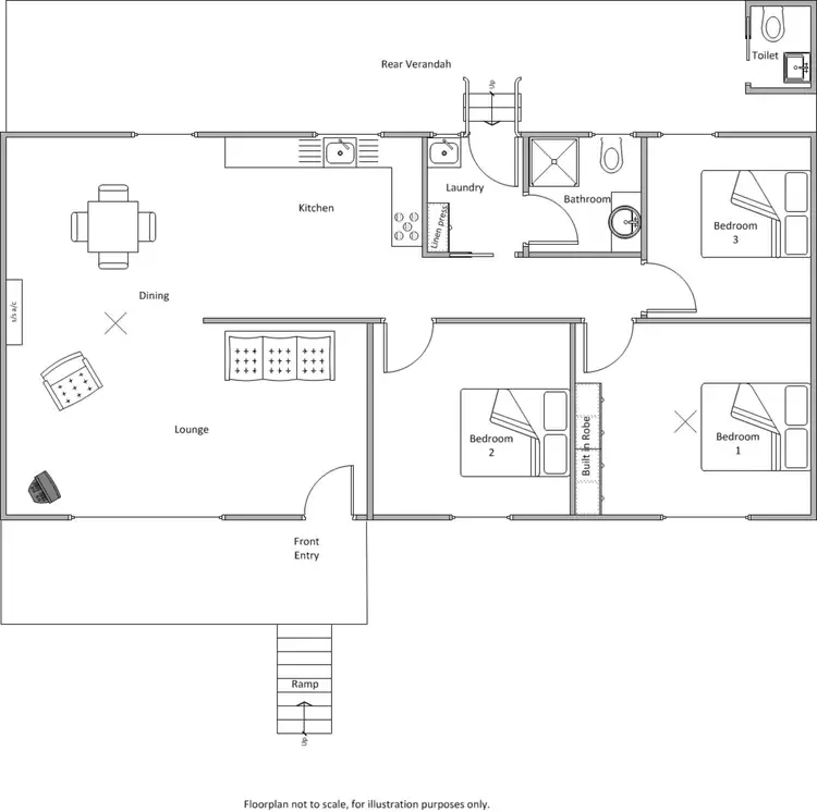 Floorplan of Homely house listing, 11 Marno Street, Yorketown SA 5576
