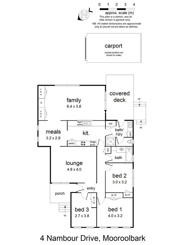 Floorplan of Homely house listing, 4 Nambour Drive, Mooroolbark VIC 3138