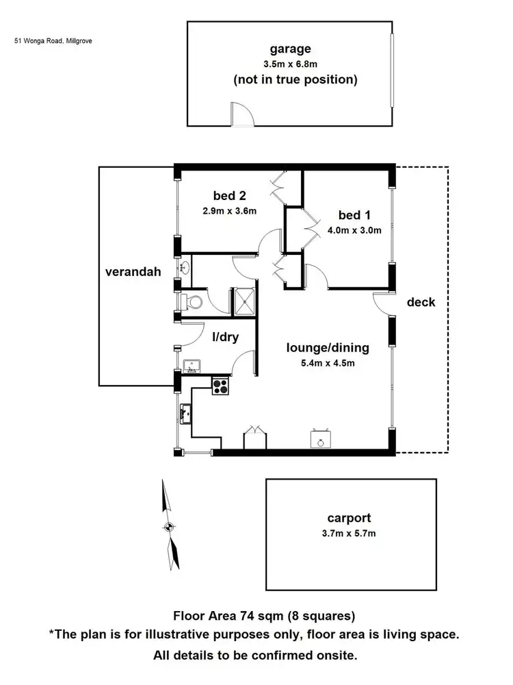 Floorplan of Homely house listing, 51 Wonga Road, Millgrove VIC 3799