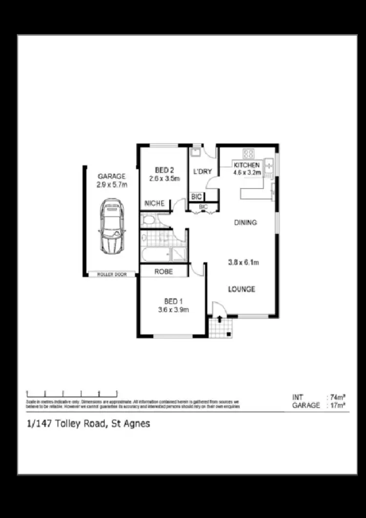 Floorplan of Homely house listing, 1/147 Tolley Road, St Agnes SA 5097