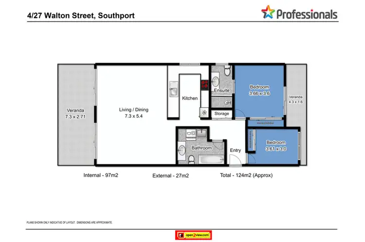 Floorplan of Homely unit listing, 4/27 Walton Street, Southport QLD 4215