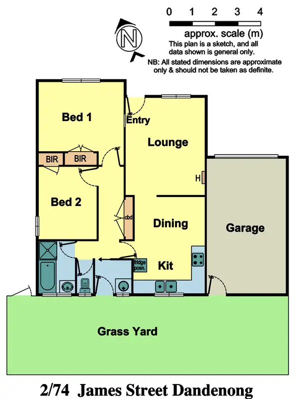 Floorplan of Homely unit listing, 2/74 James Street, Dandenong VIC 3175