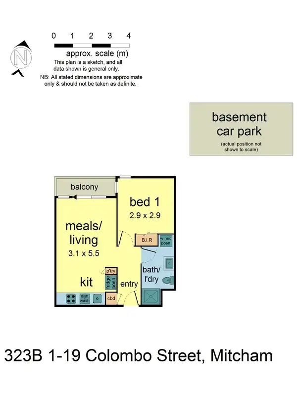 Floorplan of Homely apartment listing, 323B/1-19 Colombo Street, Mitcham VIC 3132