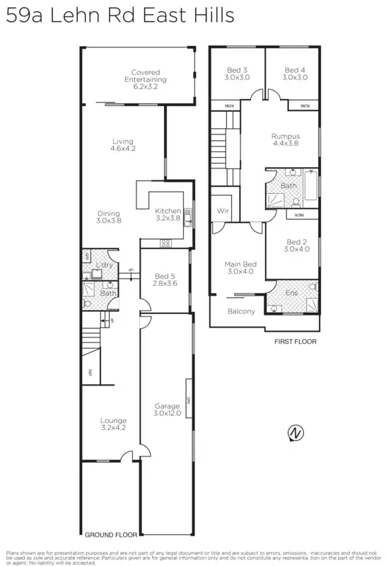 Floorplan of Homely semi-detached listing, 59A Lehn Road, East Hills NSW 2213
