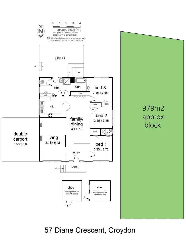 Floorplan of Homely house listing, 57 Diane Crescent, Croydon VIC 3136