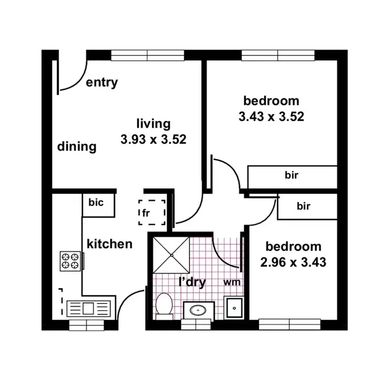 Floorplan of Homely unit listing, 8/3 Noblet Street, Findon SA 5023