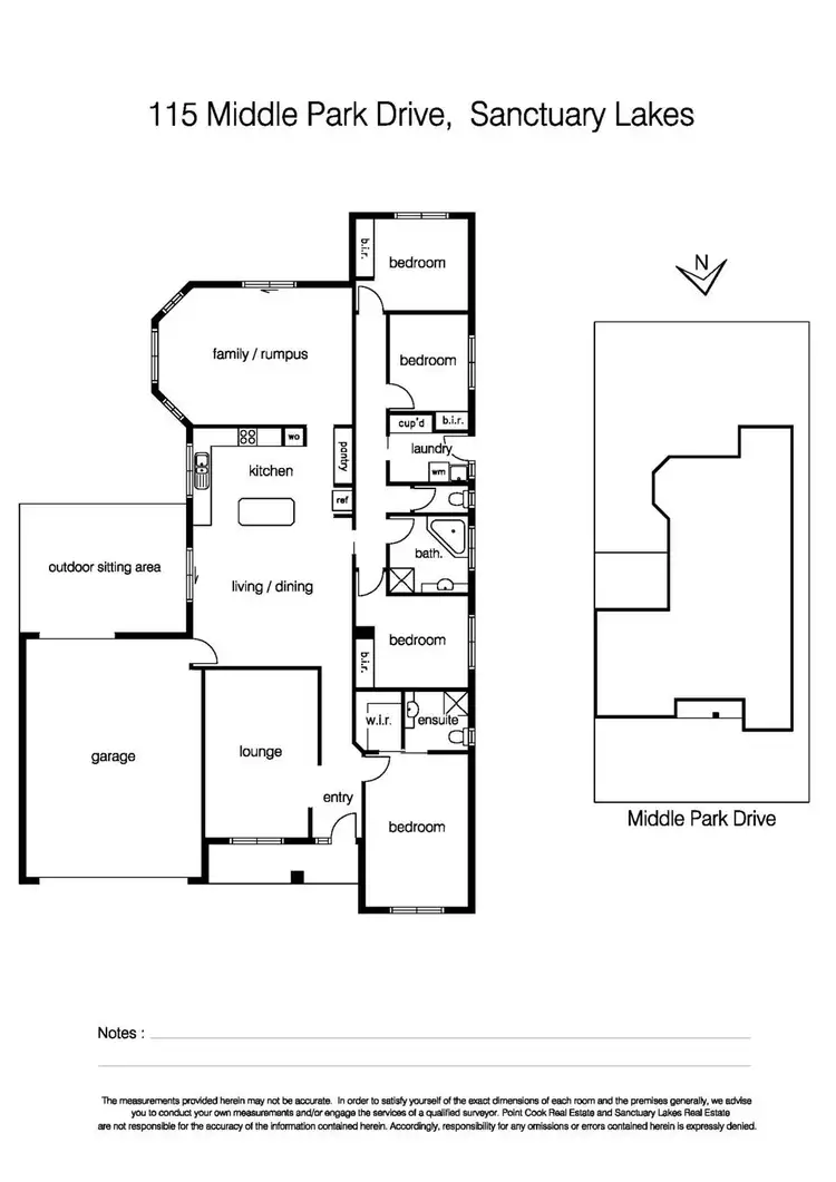 Floorplan of Homely house listing, 115 Middle Park Drive, Sanctuary Lakes VIC 3030