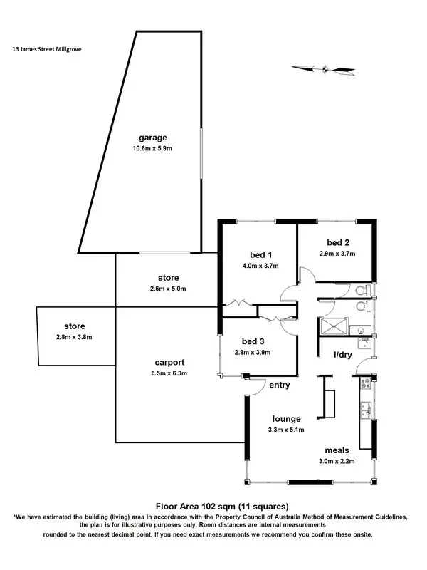 Floorplan of Homely house listing, 13 James Street, Millgrove VIC 3799