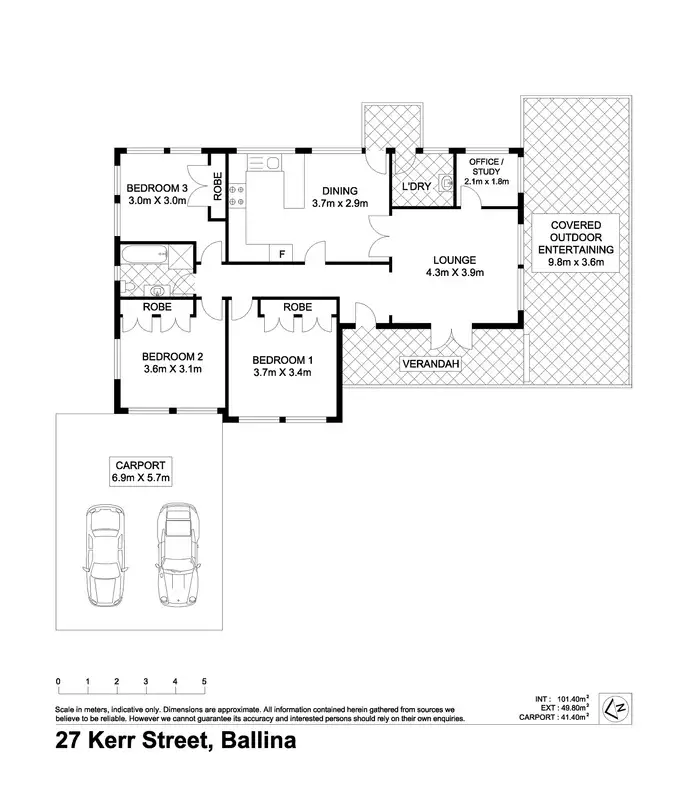 Floorplan of Homely house listing, 27 Kerr Street, Ballina NSW 2478