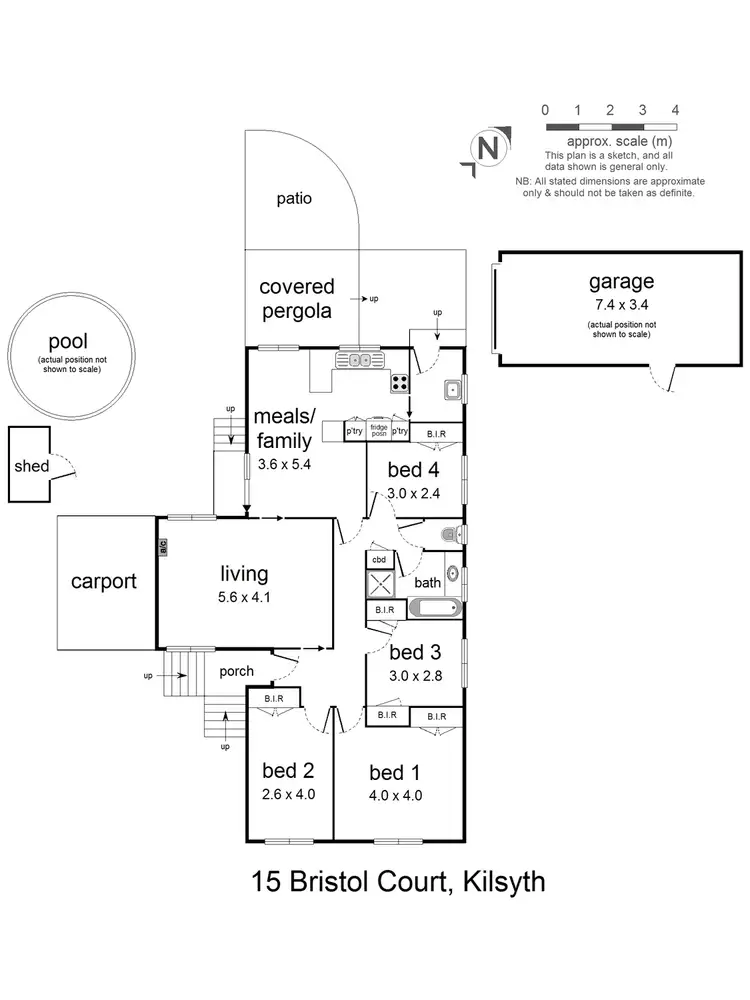 Floorplan of Homely house listing, 15 Bristol Court, Kilsyth VIC 3137