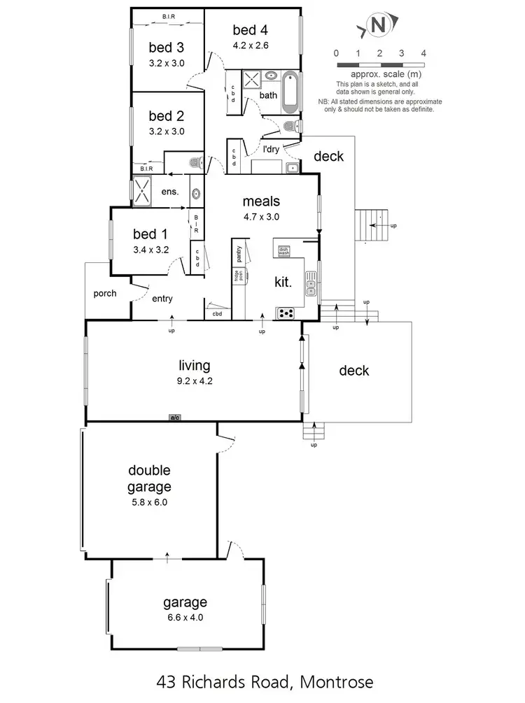 Floorplan of Homely house listing, 43 Richards Road, Montrose VIC 3765