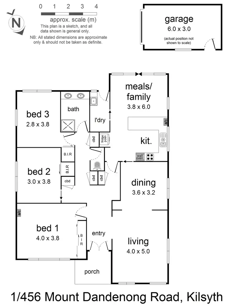 Floorplan of Homely unit listing, 1/456 Mount Dandenong Road, Kilsyth VIC 3137
