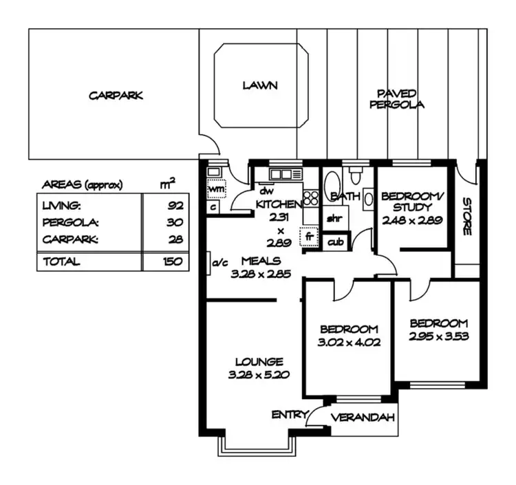 Floorplan of Homely house listing, Unit 1/2 Birdwood Road, Greenacres SA 5086