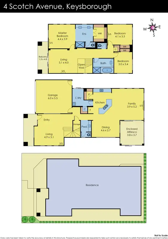 Floorplan of Homely house listing, 4 Scotch Avenue, Keysborough VIC 3173