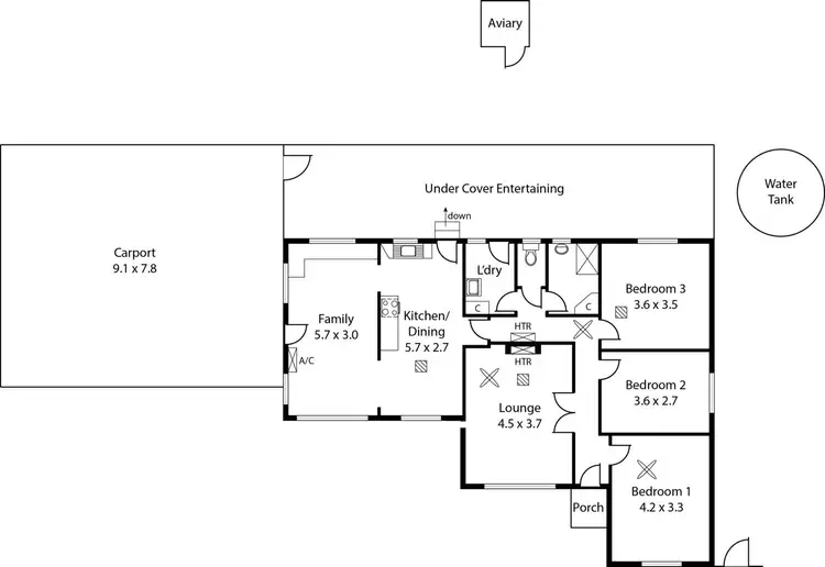 Floorplan of Homely rural property listing, 43 Tozer Road, Waterloo Corner SA 5110