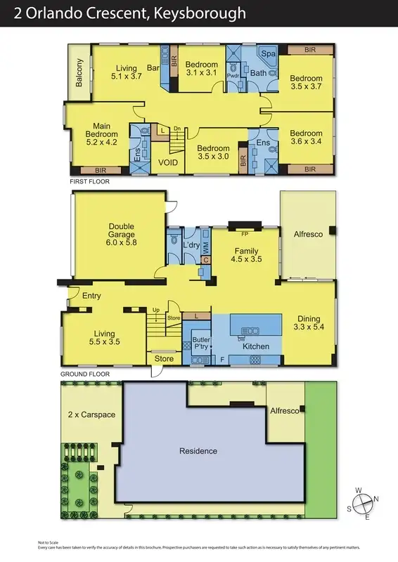 Floorplan of Homely house listing, 2 Orlando Crescent, Keysborough VIC 3173