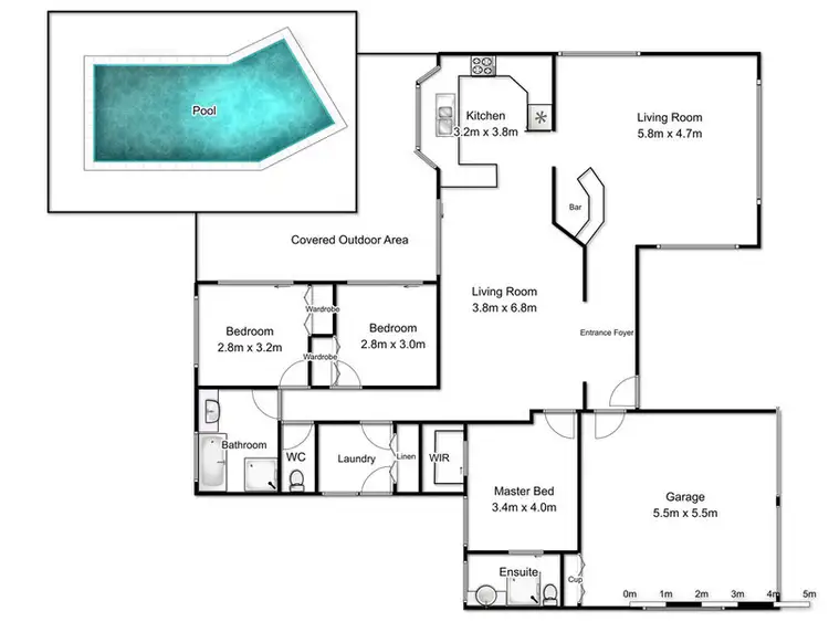 Floorplan of Homely house listing, 44 Plover Place, Tweed Heads West NSW 2485