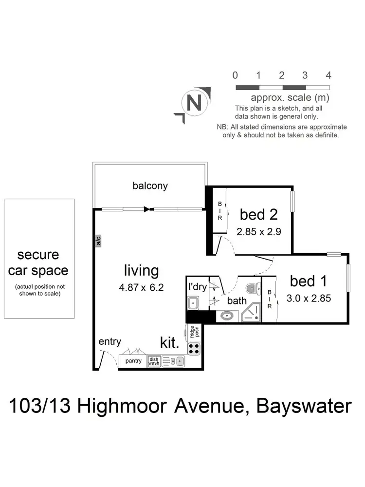 Floorplan of Homely apartment listing, 103/13 Highmoor Avenue, Bayswater VIC 3153