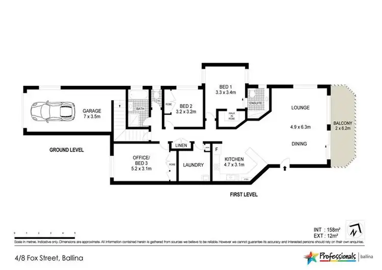 Floorplan of Homely apartment listing, 4/8 Fox Street, Ballina NSW 2478