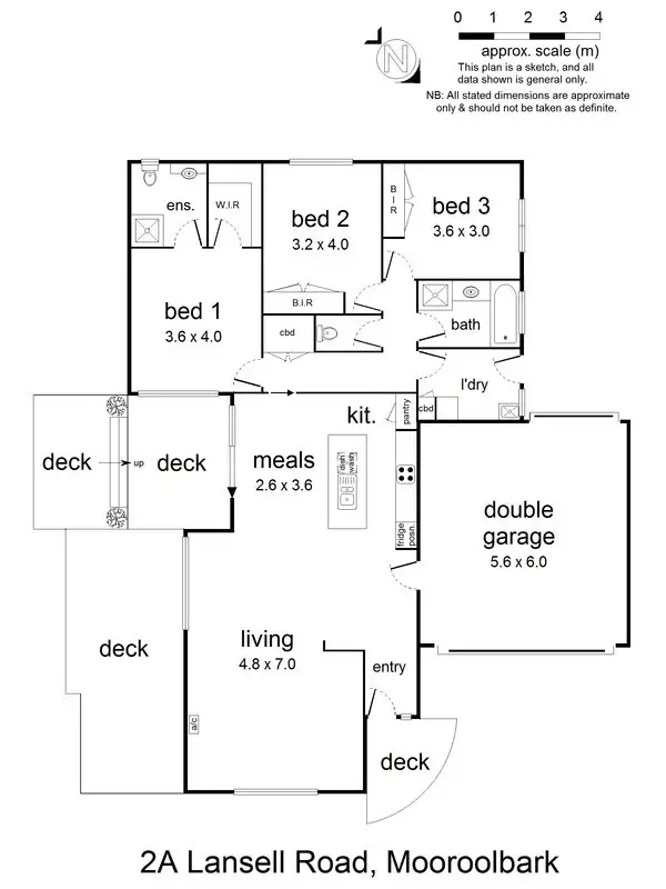 Floorplan of Homely unit listing, 2a Lansell Road, Mooroolbark VIC 3138