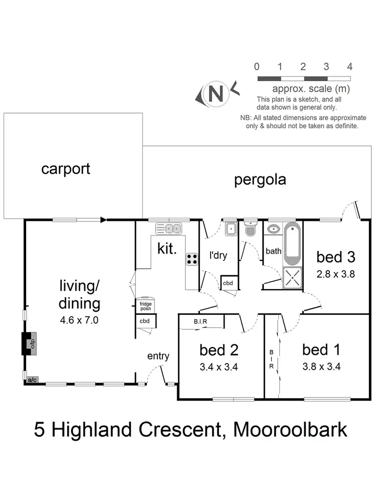 Floorplan of Homely house listing, 5 Highland Crescent, Mooroolbark VIC 3138