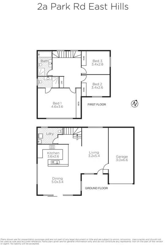 Floorplan of Homely townhouse listing, 2A Park Road, East Hills NSW 2213
