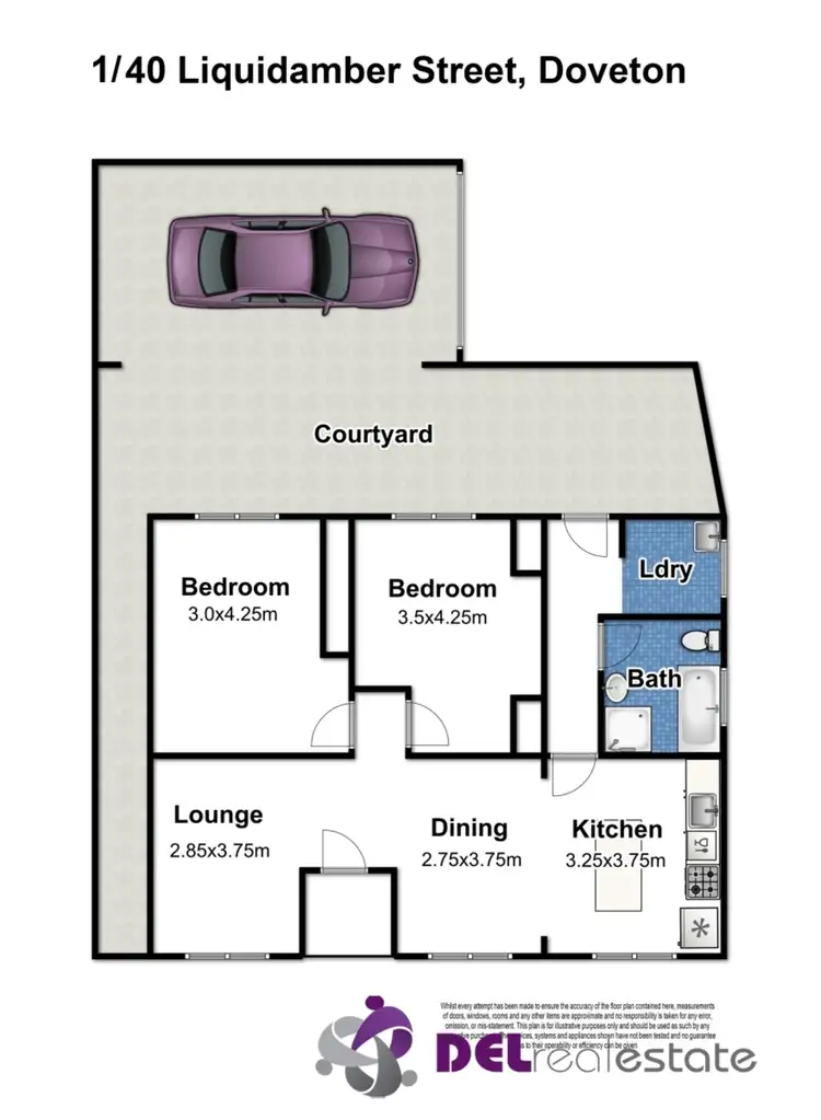 Floorplan of Homely unit listing, 1/40 Liquidamber Street, Doveton VIC 3177