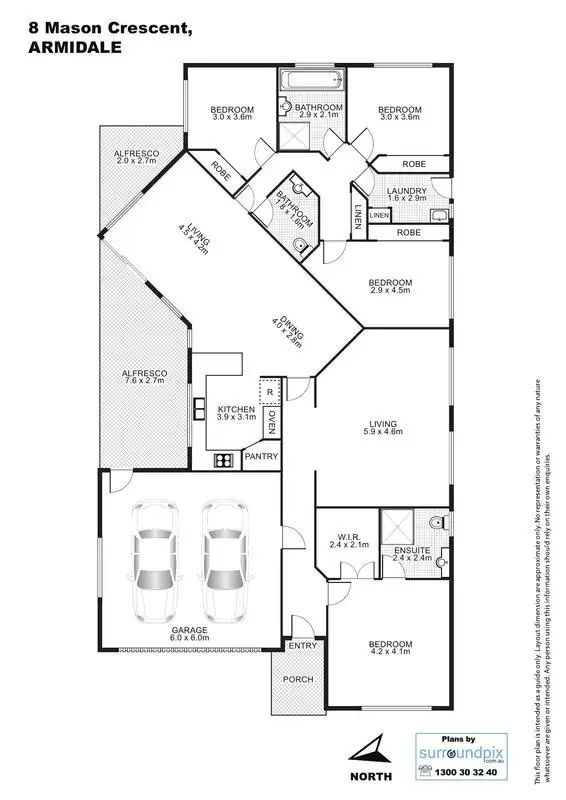 Floorplan of Homely house listing, 8 Mason Crescent, Armidale NSW 2350