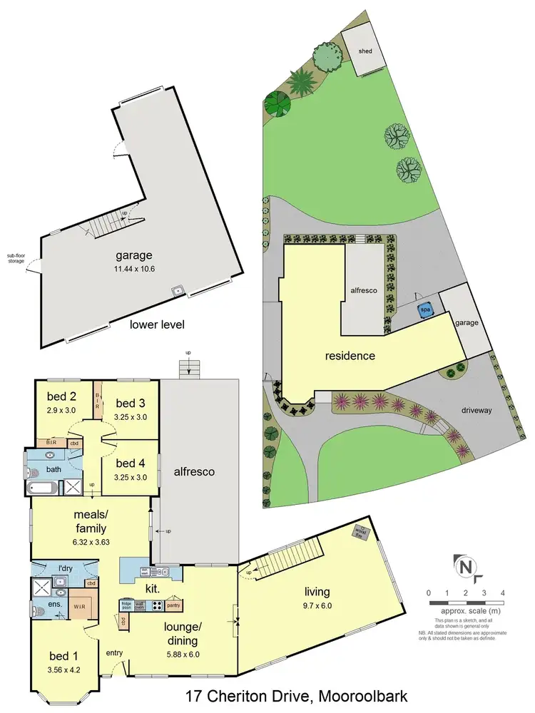 Floorplan of Homely house listing, 17 Cheriton Drive, Mooroolbark VIC 3138
