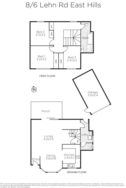 Floorplan of Homely townhouse listing, 8/6 Lehn Road, East Hills NSW 2213