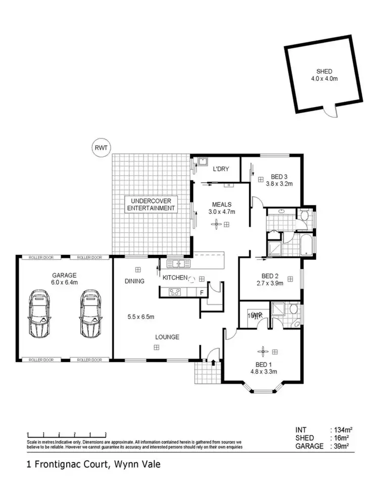 Floorplan of Homely house listing, 1 Frontignac Court, Wynn Vale SA 5127
