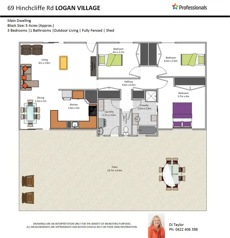 Floorplan of Homely house listing, 69 Hinchcliffe Road, Logan Village QLD 4207