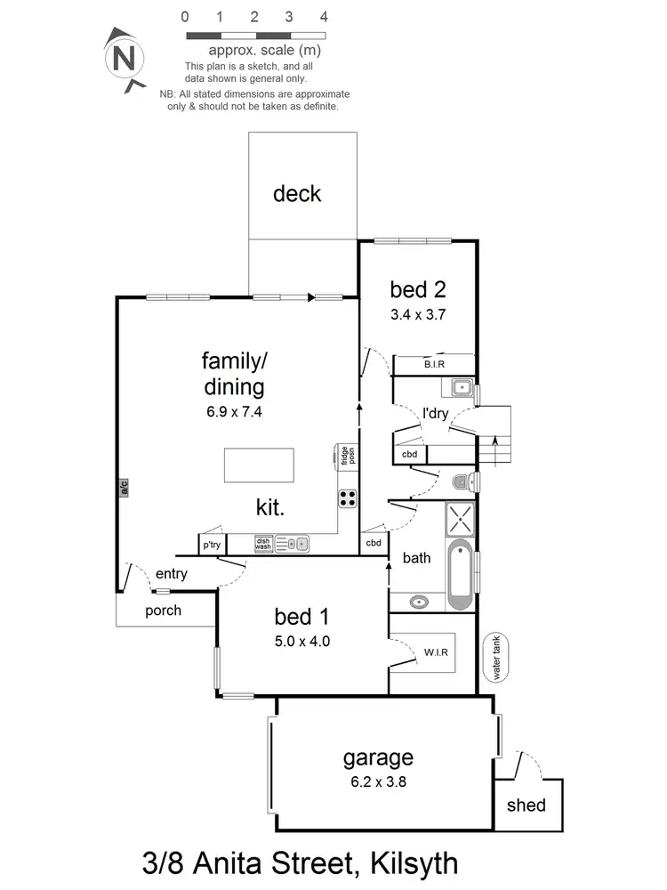 Floorplan of Homely unit listing, 3/8 Anita Street, Kilsyth VIC 3137