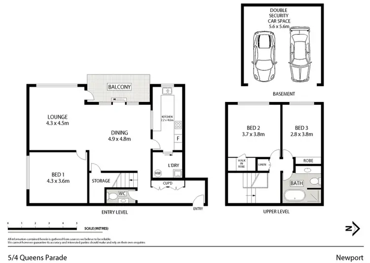 Floorplan of Homely apartment listing, 5/4 Queens Parade, Newport NSW 2106