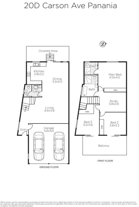 Floorplan of Homely semi-detached listing, 20D Carson Street, Panania NSW 2213