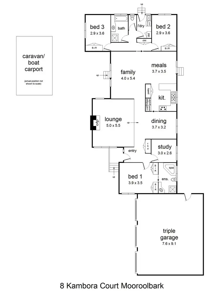 Floorplan of Homely house listing, 8 Kambora Court, Mooroolbark VIC 3138