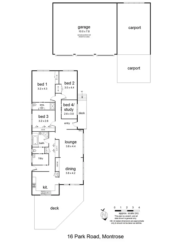 Floorplan of Homely house listing, 16 Park Road, Montrose VIC 3765