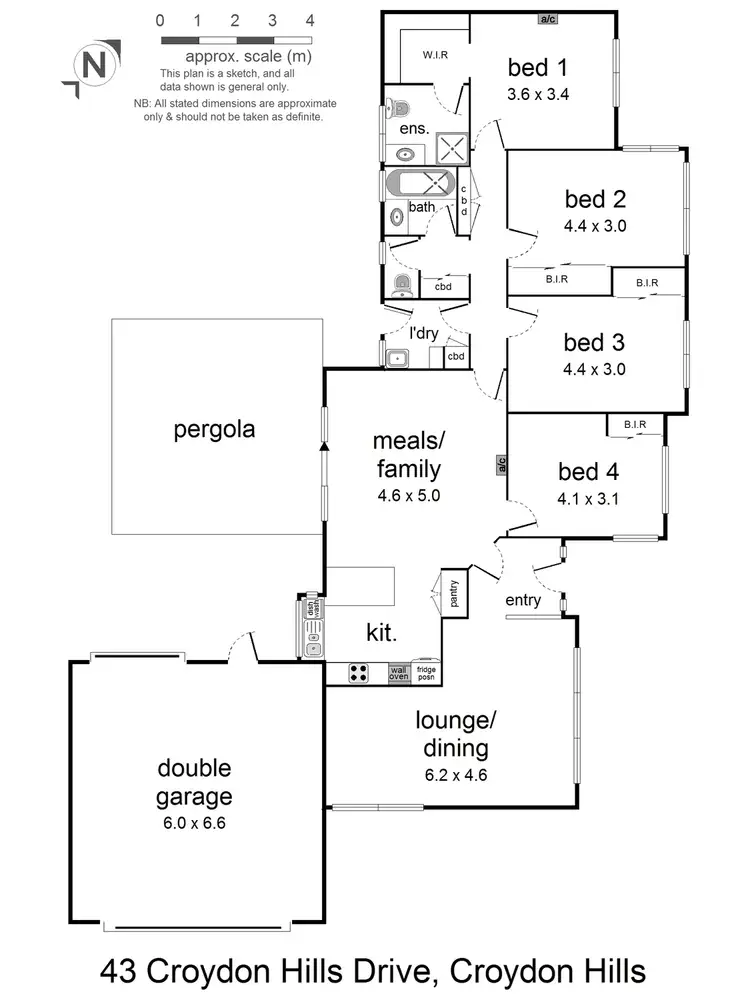 Floorplan of Homely house listing, 43 Croydon Hills Drive, Croydon Hills VIC 3136