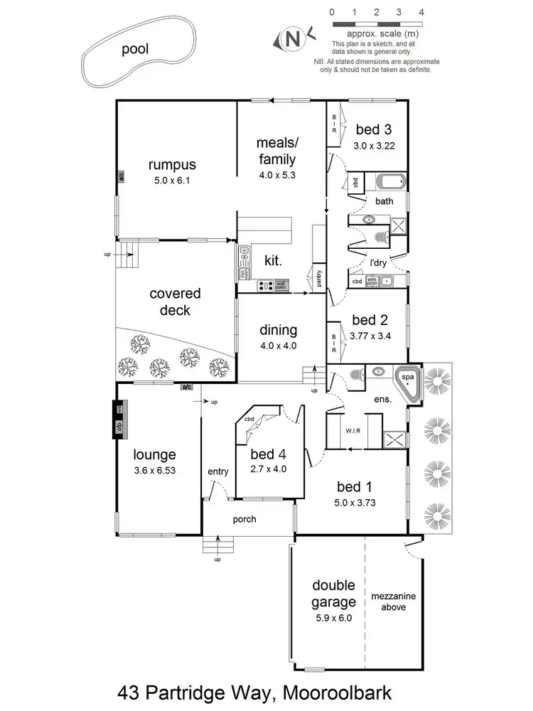 Floorplan of Homely house listing, 43 Partridge Way, Mooroolbark VIC 3138