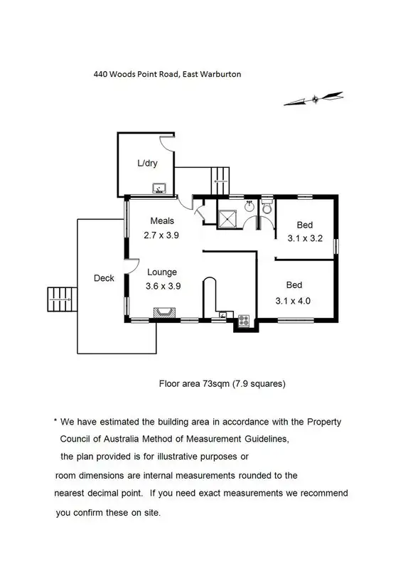 Floorplan of Homely house listing, 440 Woodspoint Road, East Warburton VIC 3799