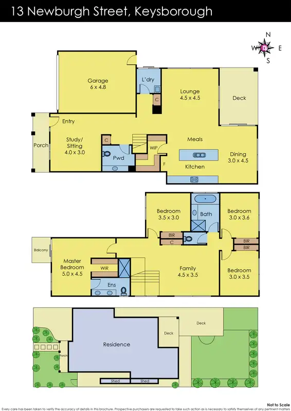 Floorplan of Homely house listing, 13 Newburgh Street, Keysborough VIC 3173