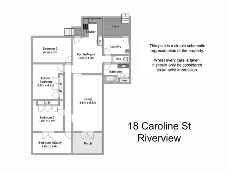 Floorplan of Homely house listing, 18 Caroline Street, Riverview QLD 4303