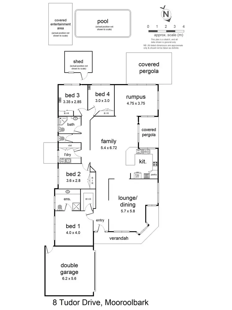Floorplan of Homely house listing, 8 Tudor Drive, Mooroolbark VIC 3138