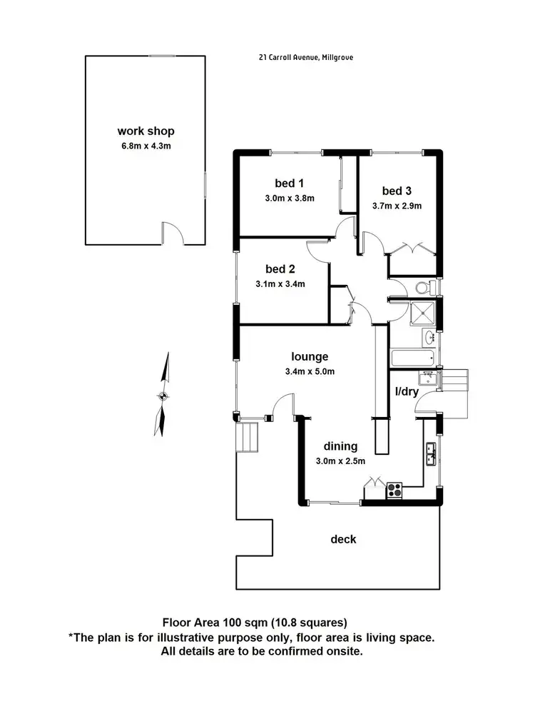 Floorplan of Homely house listing, 21 Carroll Avenue, Millgrove VIC 3799