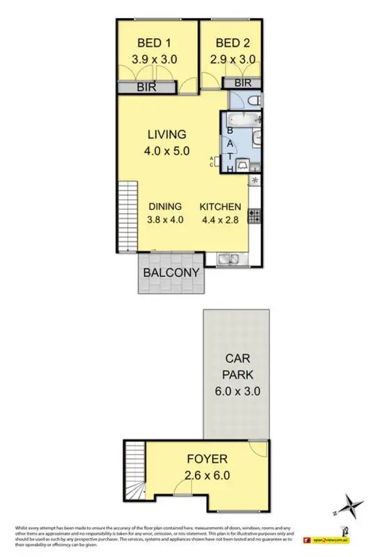 Floorplan of Homely townhouse listing, 2/11 Buninyong Street, Yarraville VIC 3013