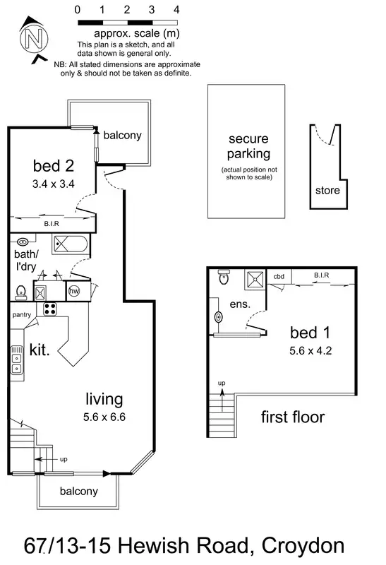 Floorplan of Homely apartment listing, 67/13-15 Hewish Road, Croydon VIC 3136