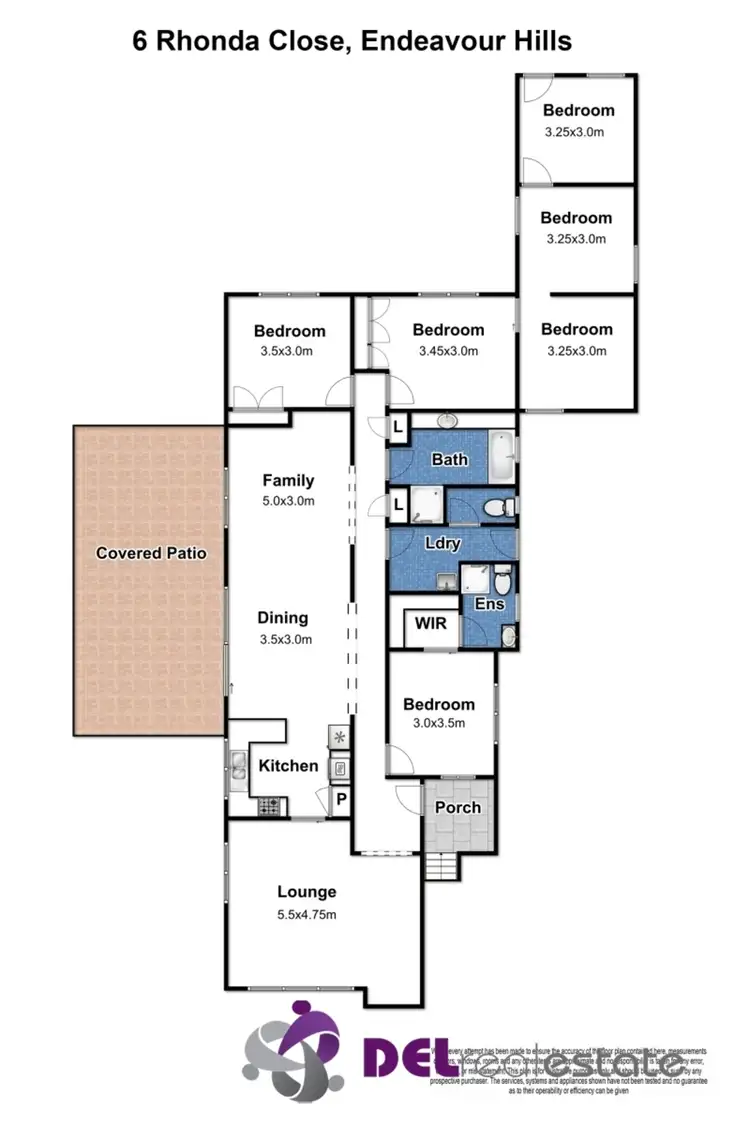 Floorplan of Homely house listing, 6 Rhonda Close, Endeavour Hills VIC 3802