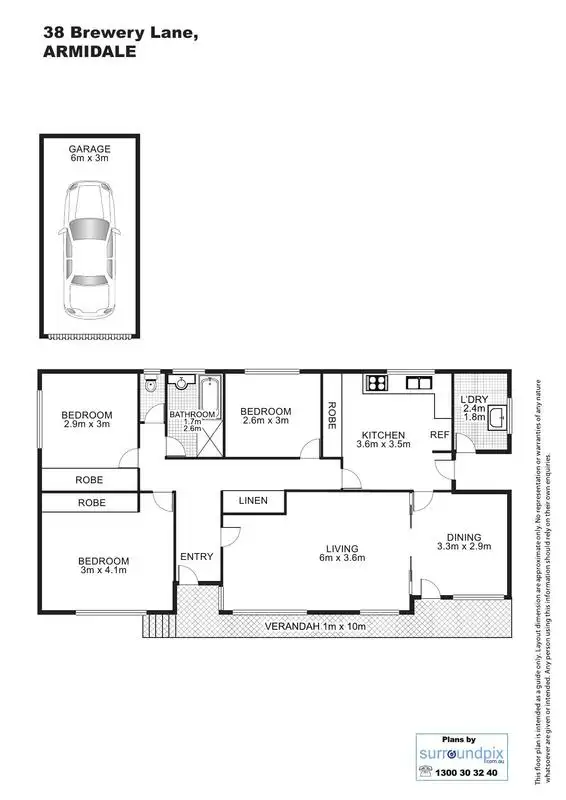 Floorplan of Homely house listing, 38 Brewery Lane, Armidale NSW 2350