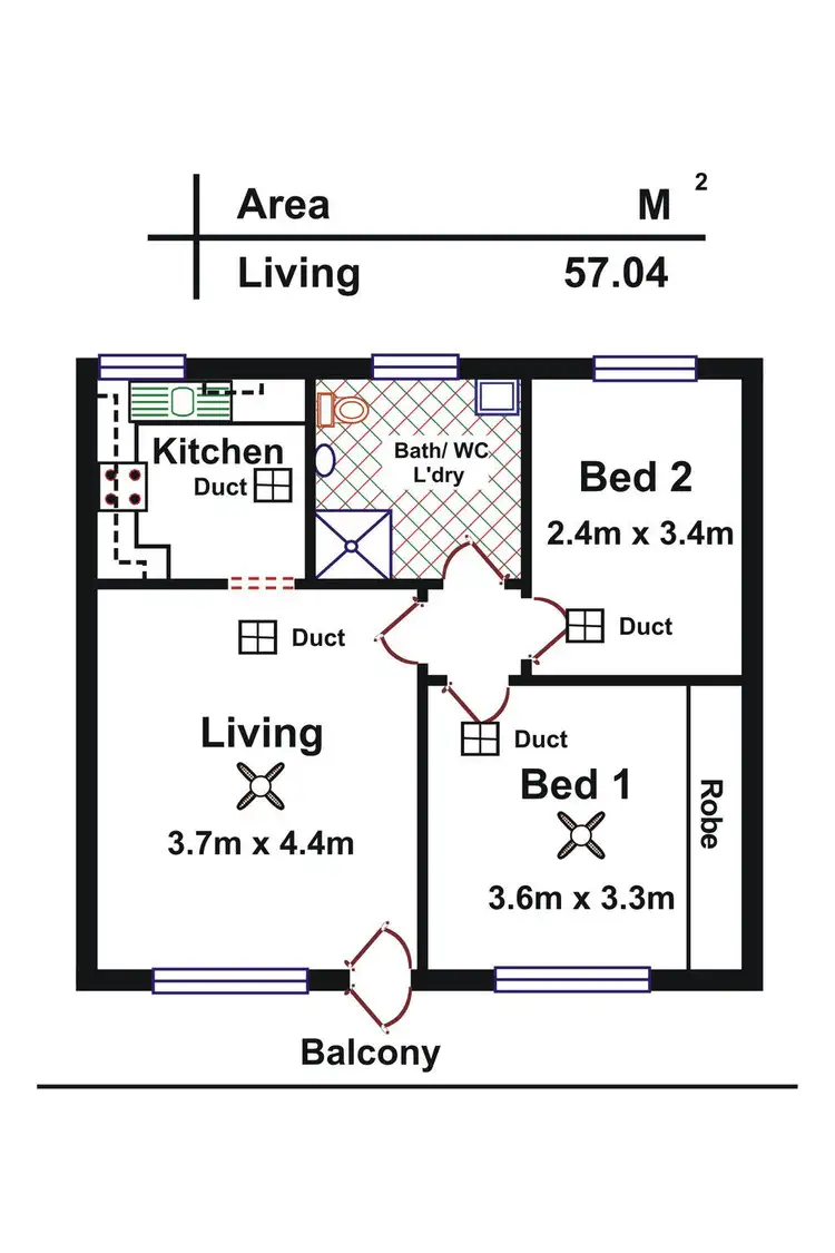 Floorplan of Homely apartment listing, 19/73 OG Road, Klemzig SA 5087